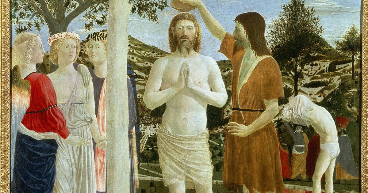 THE BAPTISM OF CHRIST BY PIERO DELLA FRANCESCA