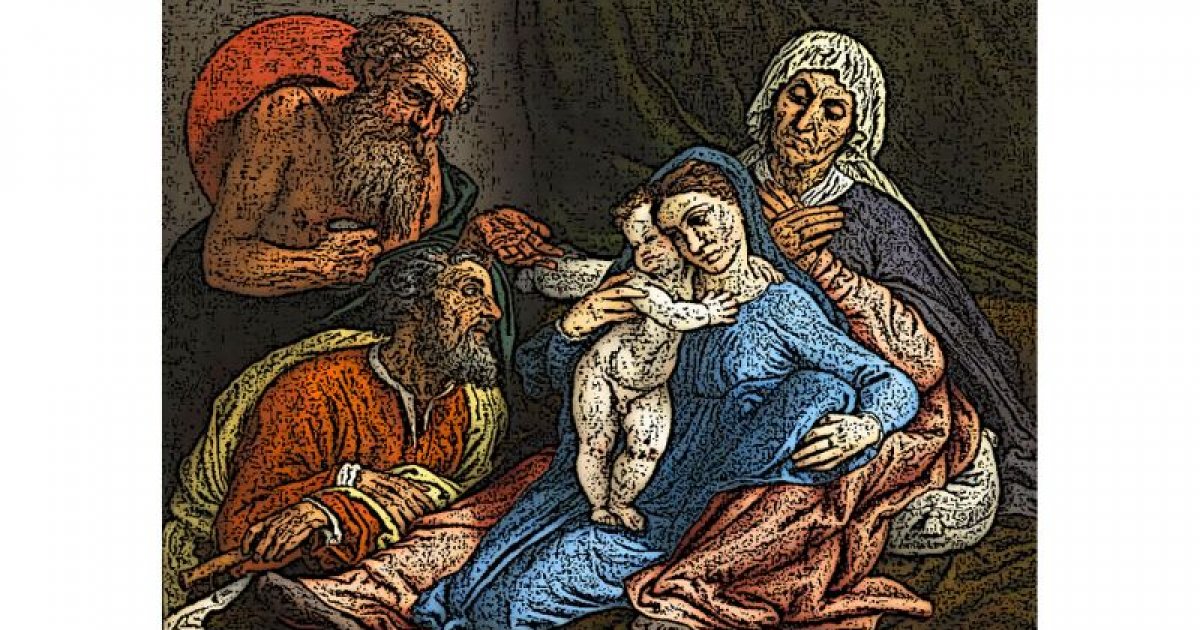 GALERIE DES OFFICES, Lorenzo Lotto-La Sainte Famille Avec Saint Jérome_Salle D19