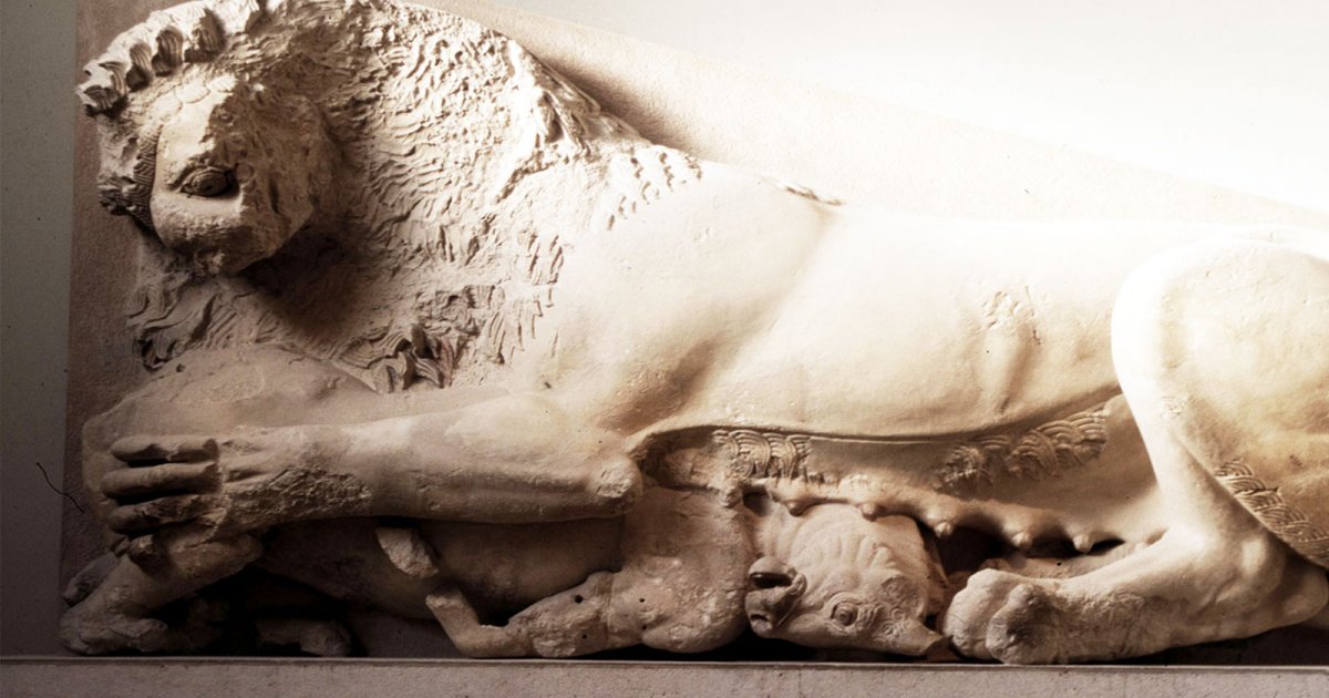 ACROPOLIS MUSEUM, First Floor Lioness Pediment