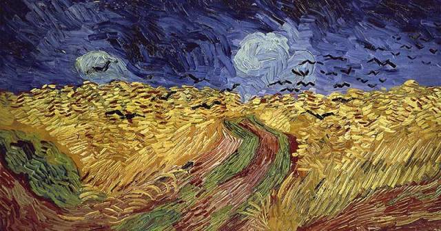WHEATFIELD WITH CROWS