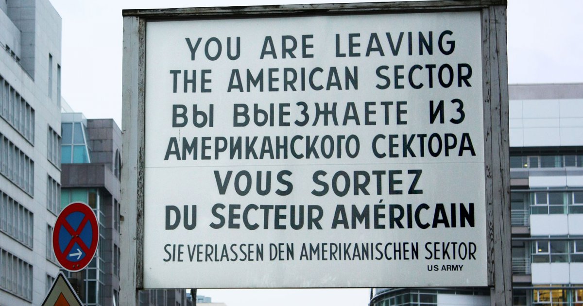 "Sie verlassen den amerikanischen Sektor" 