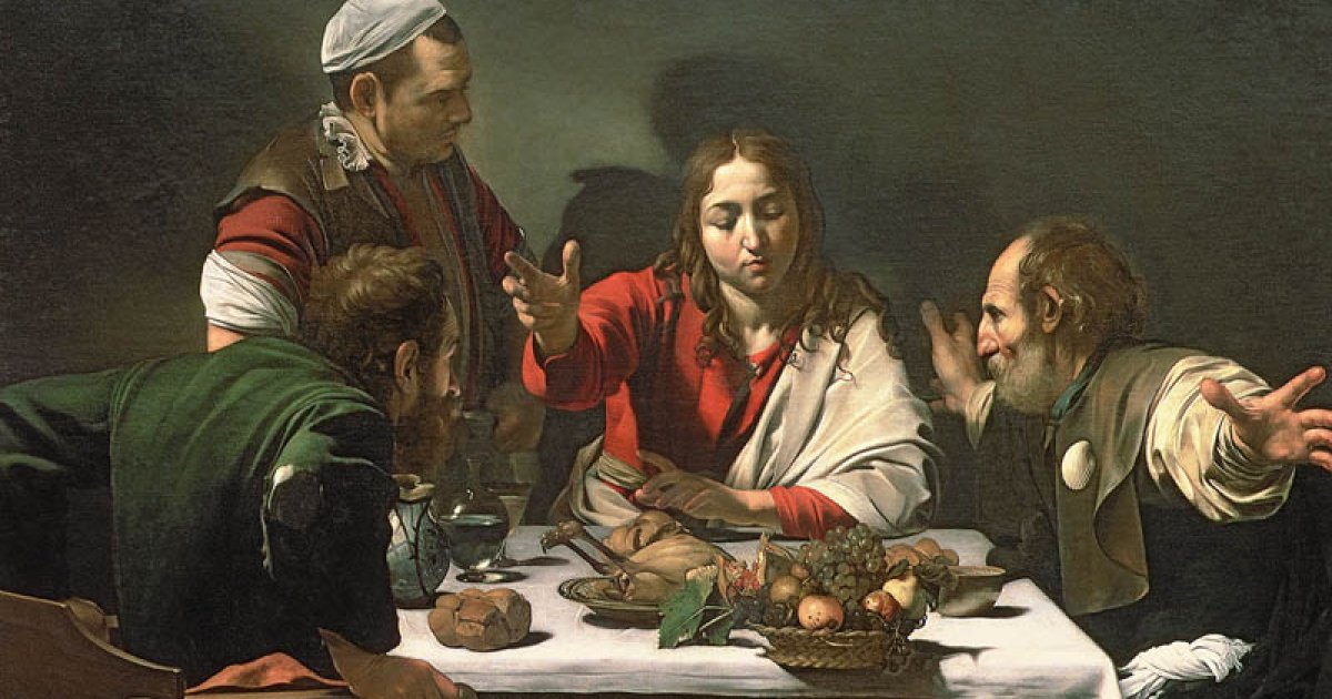 NATIONAL GALLERY, Le Caravage Le Souper À Emmaus