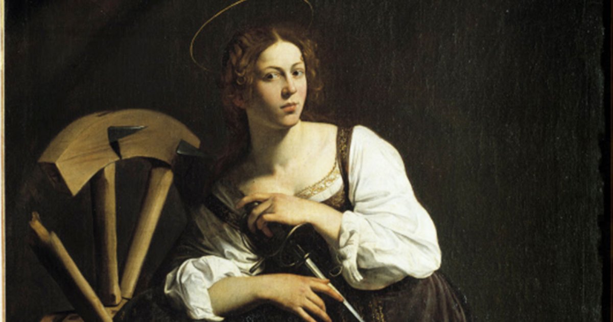 SAINT CATHERINE OF ALEXANDRIA BY CARAVAGGIO