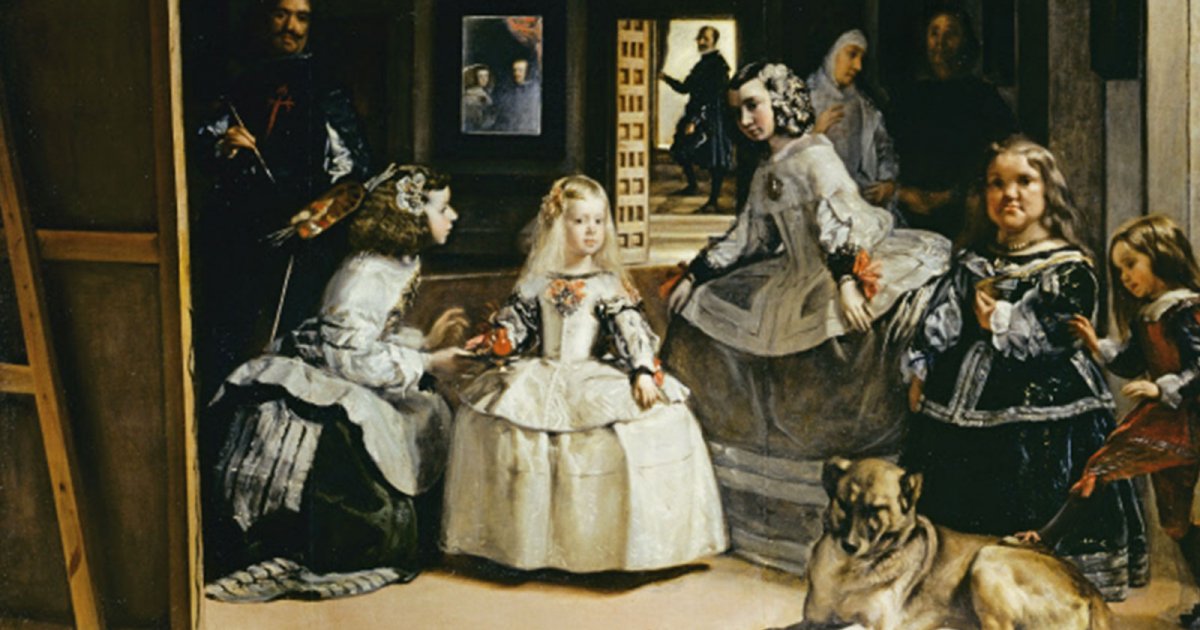 Visitantes Observan Las Meninas De Velzquez En El Museo