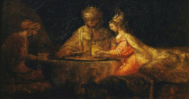 REMBRANDT AHASUERUS AND HAMAN AT THE FEAST OF ESTHER ROOM 10