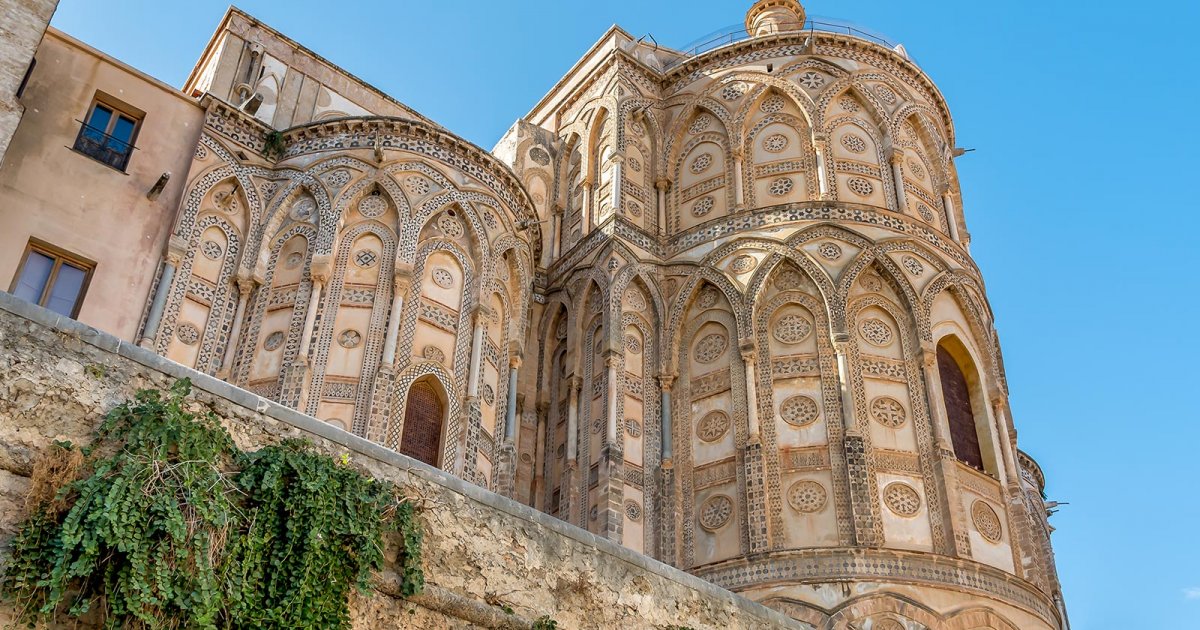 CATHÉDRALE DE MONREALE, Extérieur Portail Mineur Et Abside