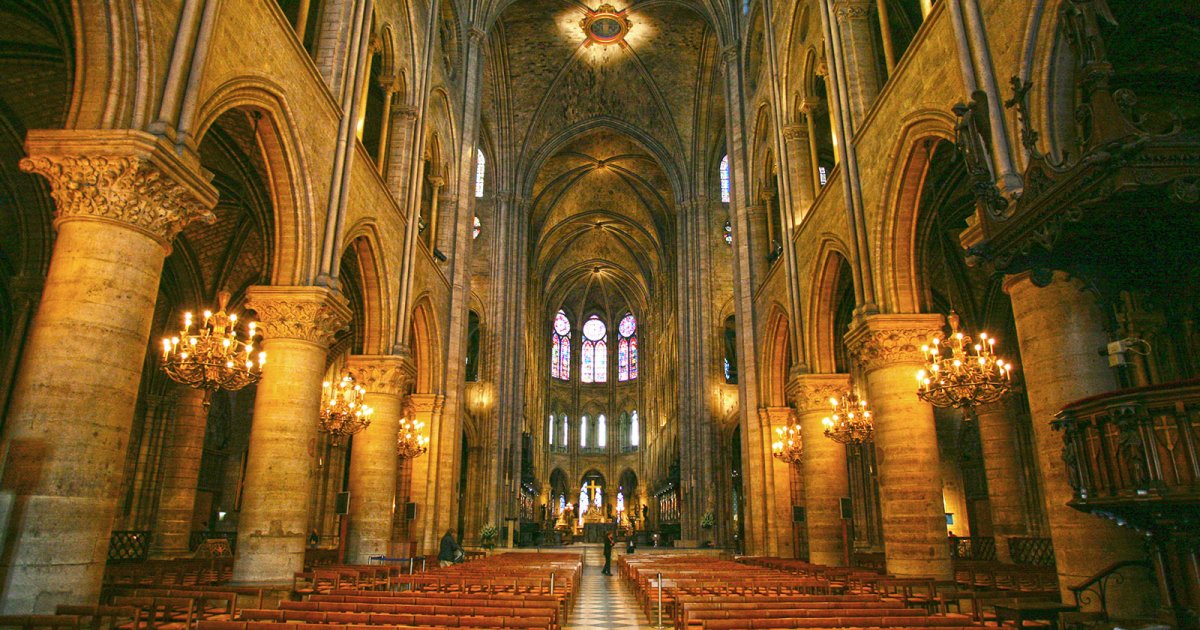Interior Of Notre Dame Cathedral