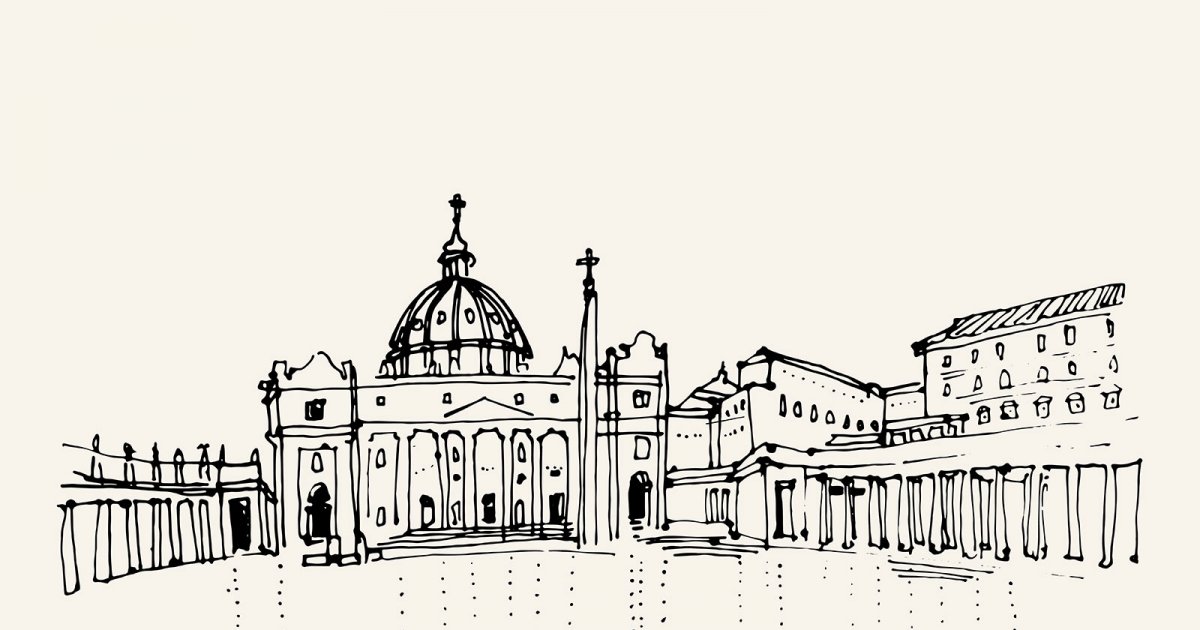 ArtStation - Sketch of St. Peter's Basilica in the Vatican