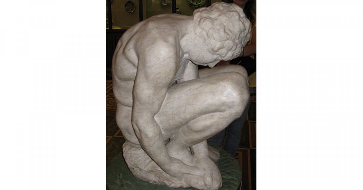 HERMITAGE, Crouching Boy, By Michelangelo, Room 237
