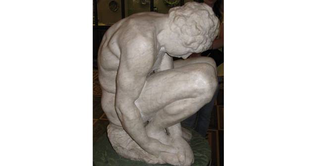 CROUCHING BOY, BY MICHELANGELO, ROOM 237