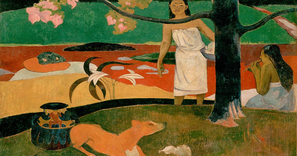 TAHITIAN PASTORAL BY GAUGUIN